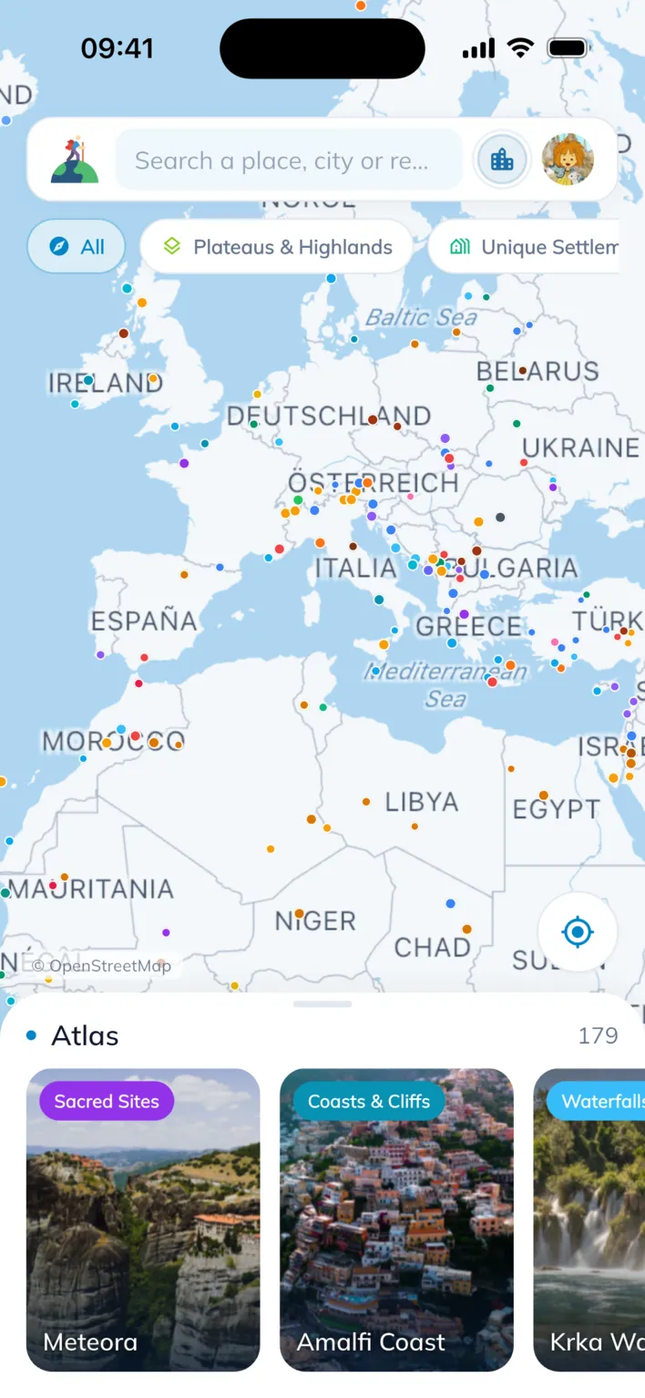 The map — the giants first, the atlas within reach
